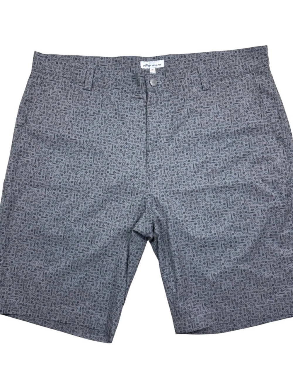 Peter Millar shackleford hybrid melange bottle opener sport golf shorts size 34